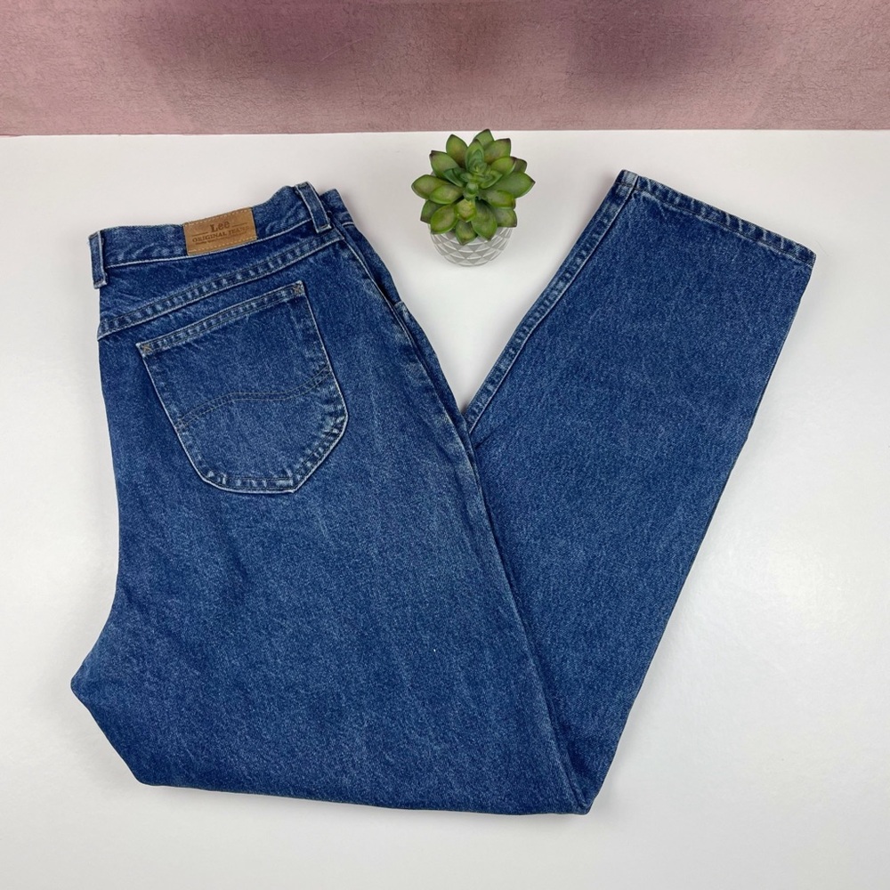 Lee Vintage Original Blue Denim Mom Jeans Women Size 16